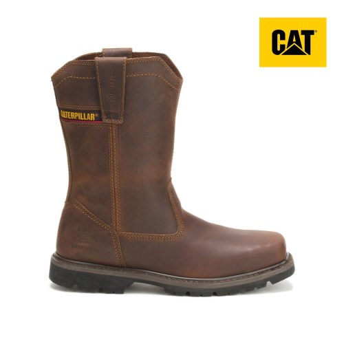 Caterpillar Wellston Pull On Steel Toe Werkschoenen Heren DonkerBruin (LRME.NL)